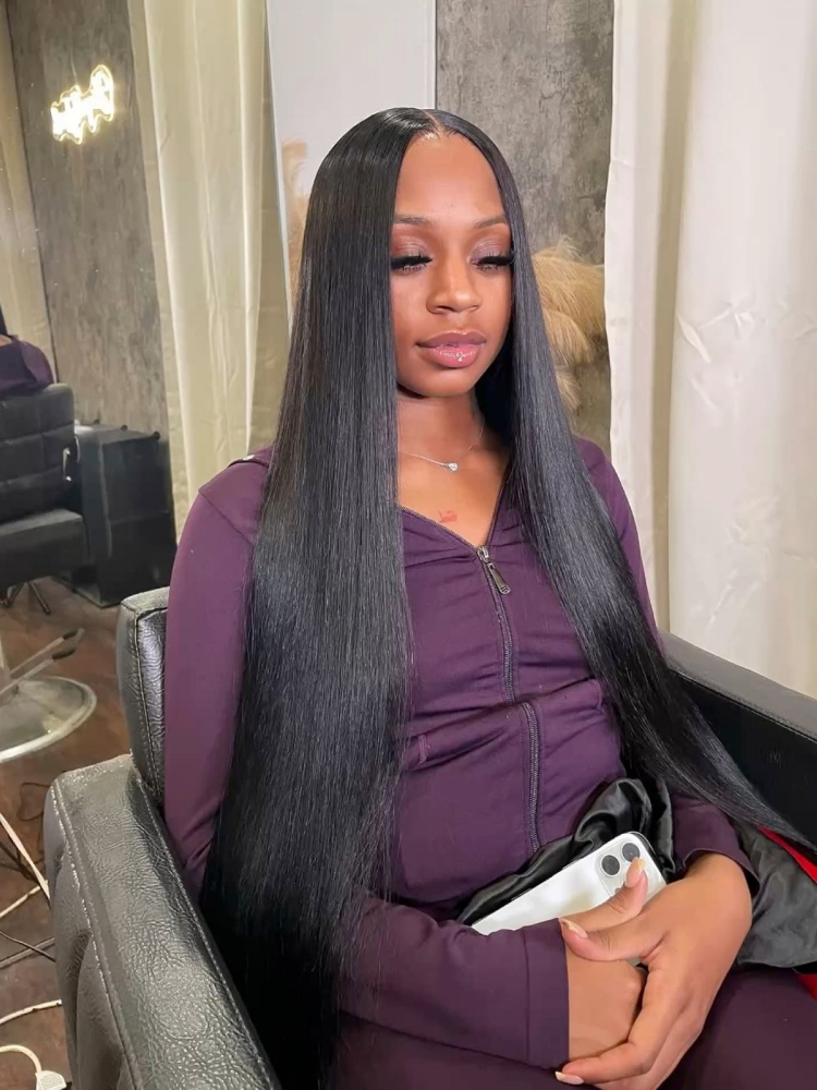 Lace Front Wig - 30 Inch Straight Human Hair Wigs