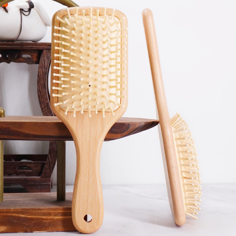 Bamboo Hair Brush - Wood Airbag Comb Professional Hair Anti-Loss