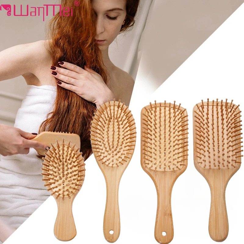Bamboo Hair Brush - Bamboo Hair Brush Women Styling Hair