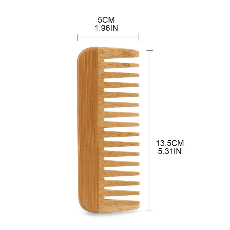 Natural Bamboo Wide Toothed Co - Bamboo Hair Brush review and price