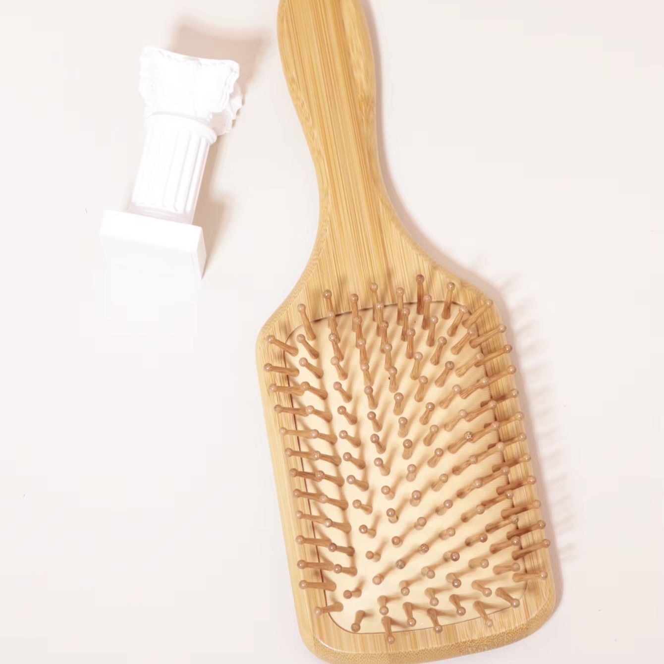 Natural bamboo wooden air cush - Bamboo Hair Brush review and price