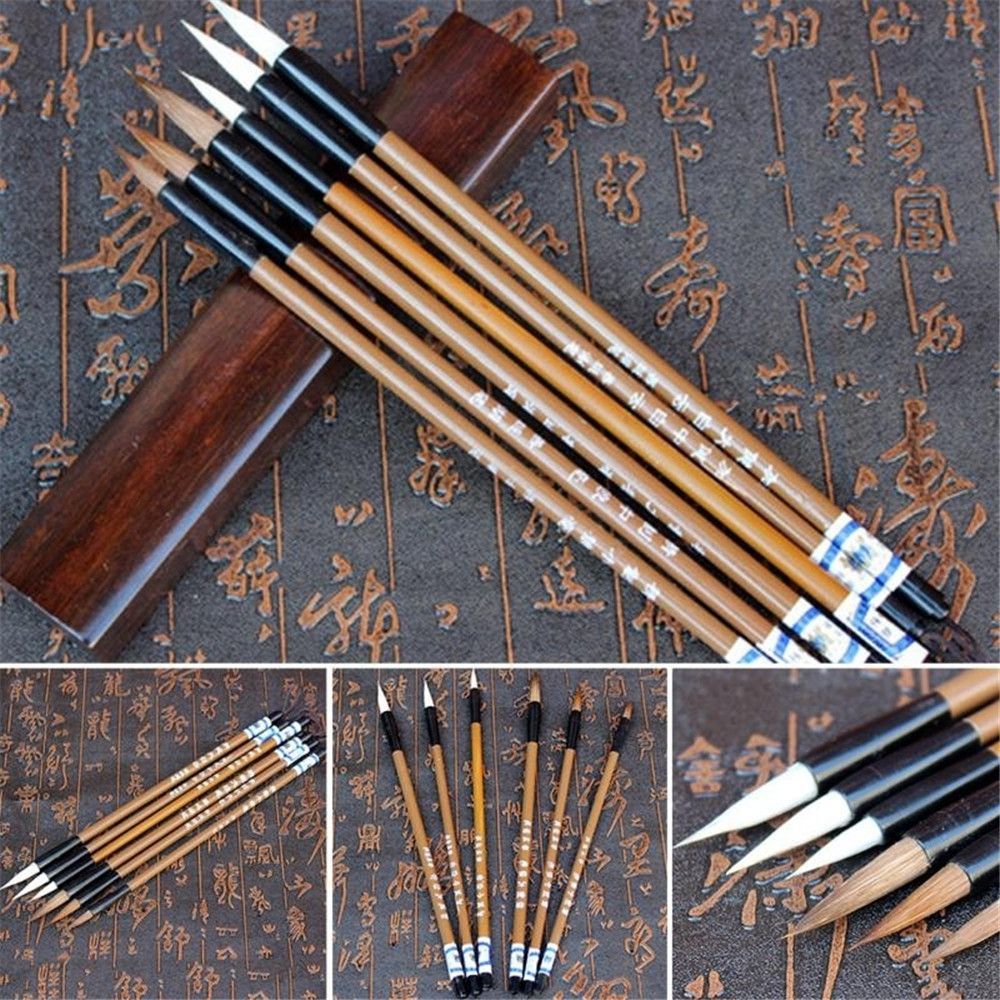 6pcs/Set Painting Brush Bamboo - Bamboo Hair Brush review and price