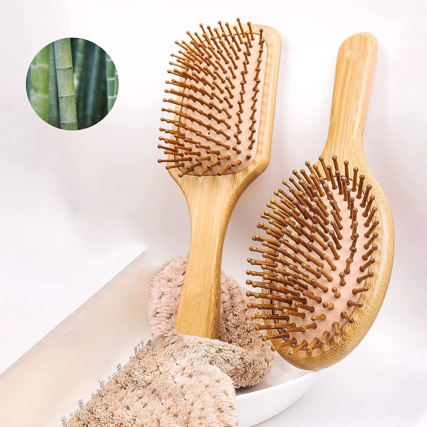 Natural Bamboo Paddle Air Cush - Bamboo Hair Brush review and price