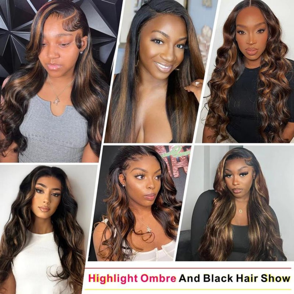 P1B30 Highlight Ombre Body Wav - Lace Front Wig review and price