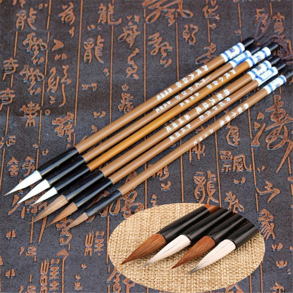 6pcs/Set Painting Brush Bamboo - Bamboo Hair Brush review and price
