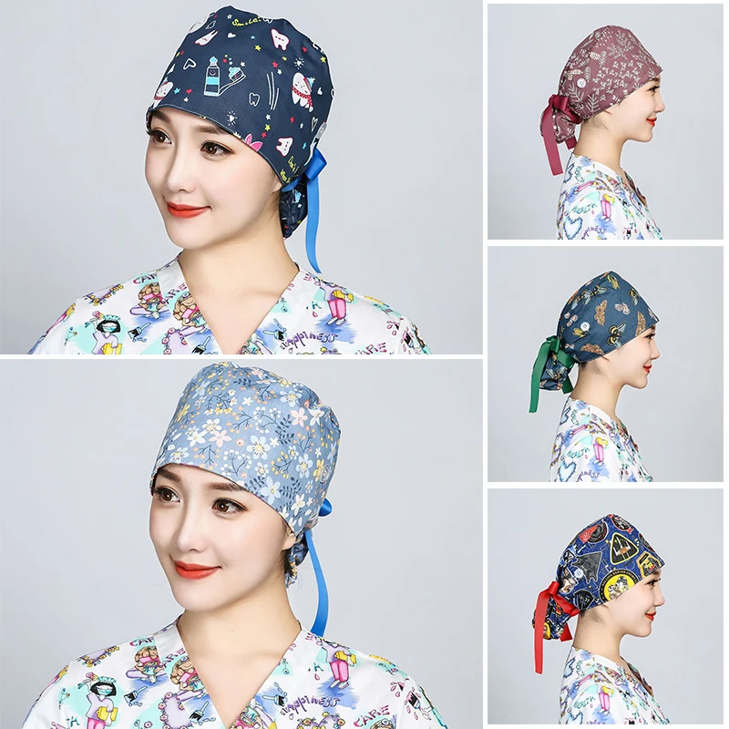 Printed Surgical Cap Scrub Cot - Hair Care Hospital review and price