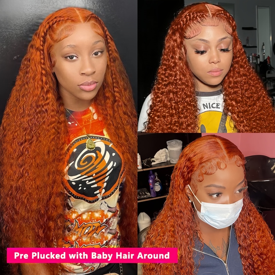 30Inch Orange Ginger Water Wav - Lace Front Wig review and price