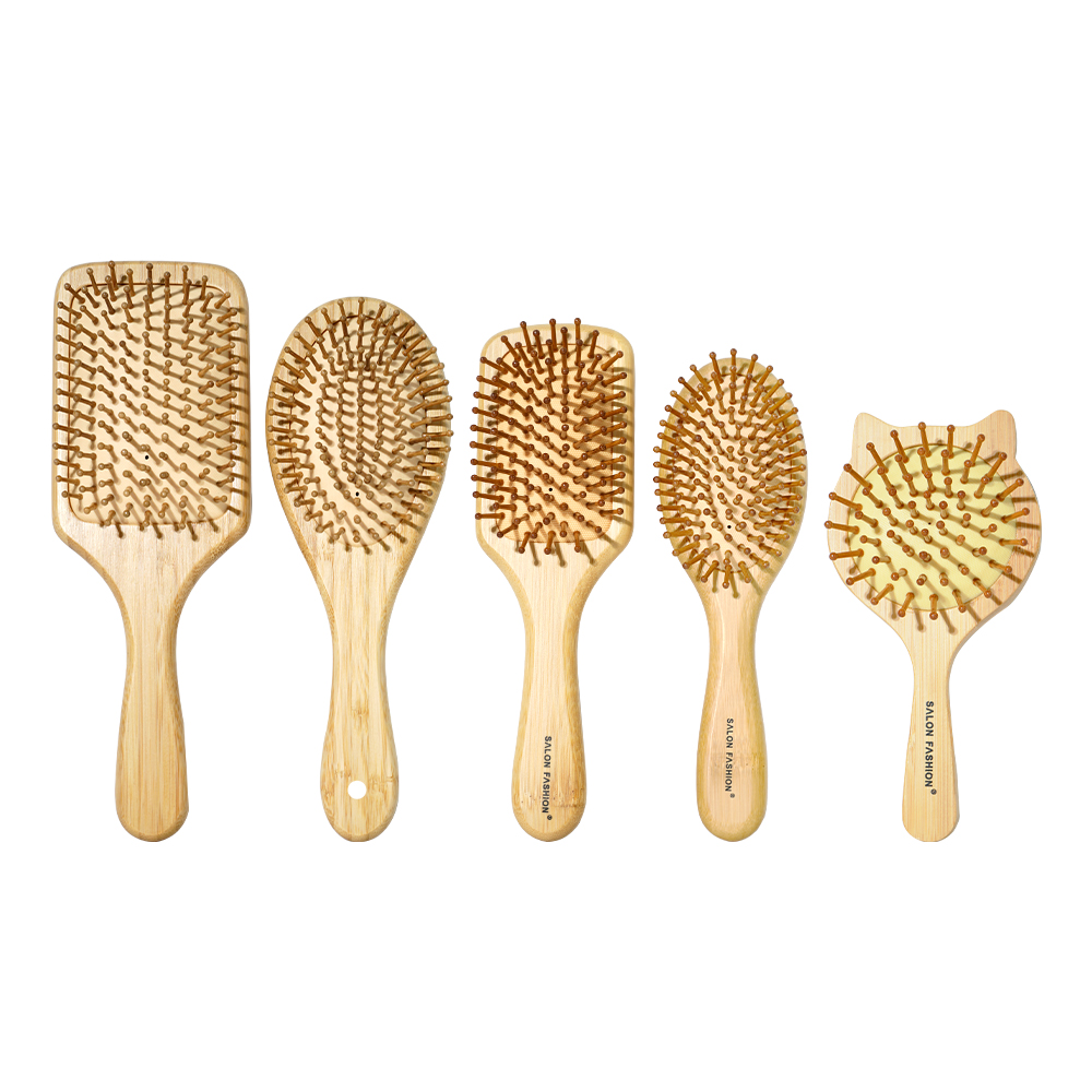 Cute Cat Wooden Comb Bamboo Ma - Bamboo Hair Brush review and price